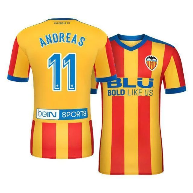 Men 11 Andreas Pereira Jersey Soccer Valencia Jersey 2018 LaLiga