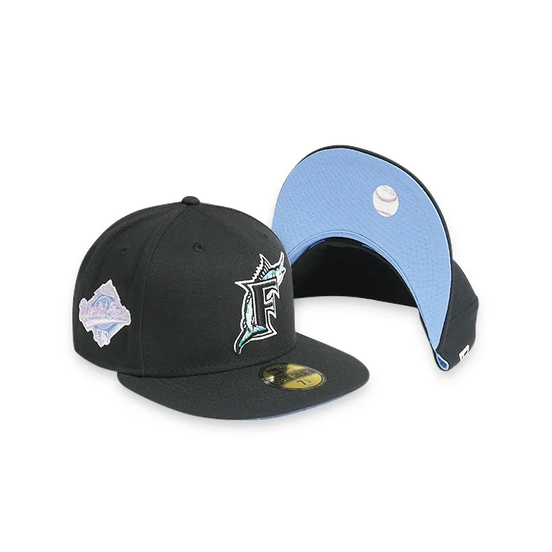 [60243518] Florida Marlins 97 WS "POP SWEAT" Black 59FIFTY Men's Fitted Hat