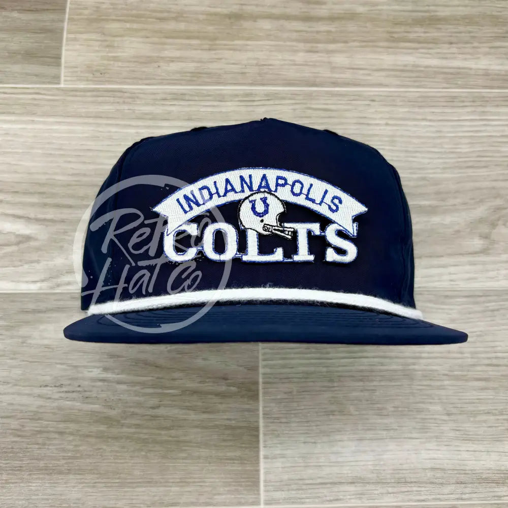 Vintage 90s Indianapolis Colts Patch on Navy Poly Rope Hat