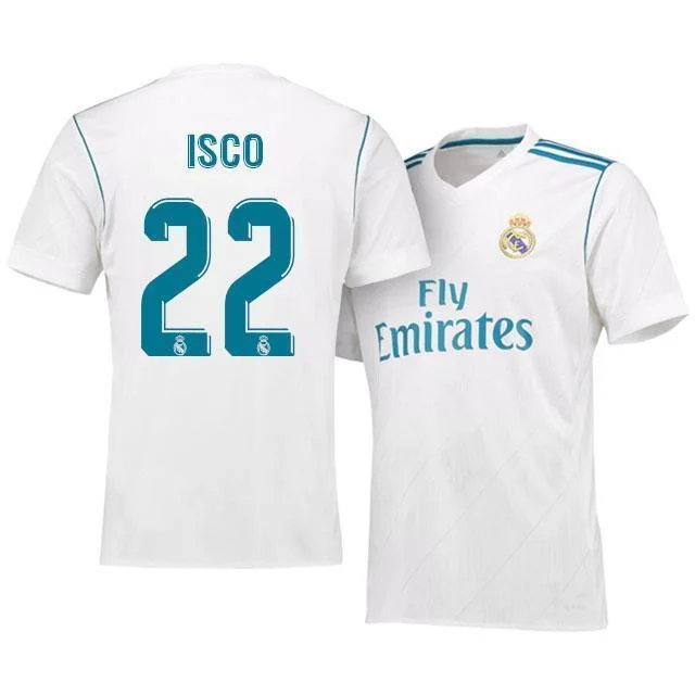 Men  22 Isco Jersey Soccer Real Madrid Jersey 2018 LaLiga