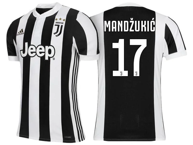 Men 17 Mario Mandzukic Jersey Home Soccer Juventus Jersey 2018 Serie A