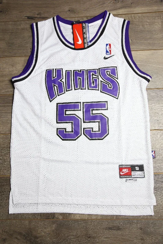 Men 55 Jason Williams Jersey White Sacramento Kings Throwback Swingman