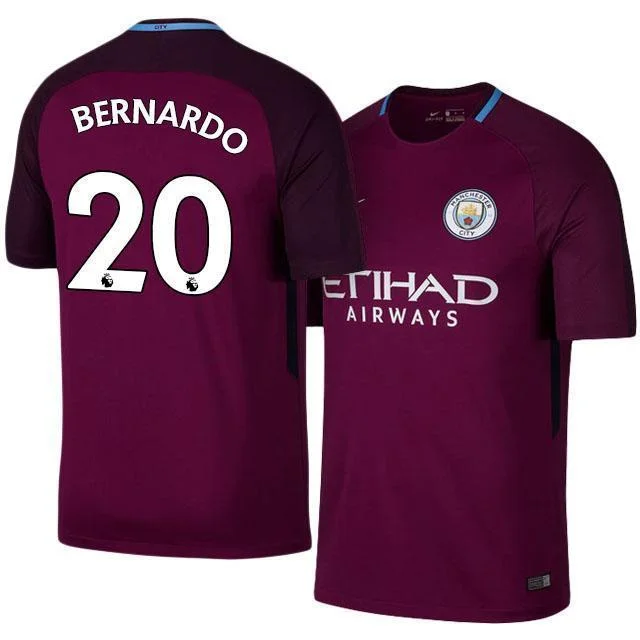 Men 20 Bernardo Silva Away Soccer Manchester City Jersey Premier League