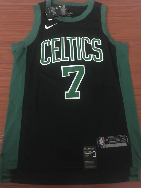 Men 7 Jaylen Brown Jersey Black Boston Celtics Jersey Swingman Fanatics