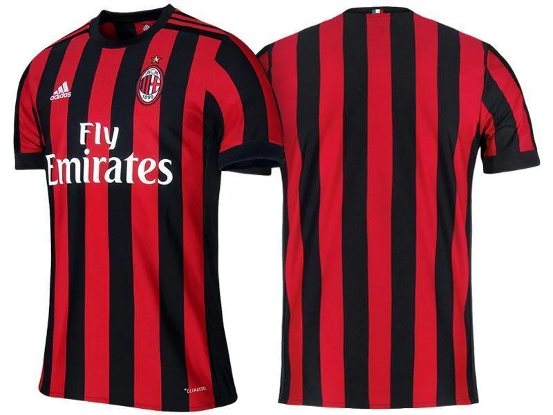 Men No Name Jersey Home Soccer AC Milan Jersey 2018 Serie A