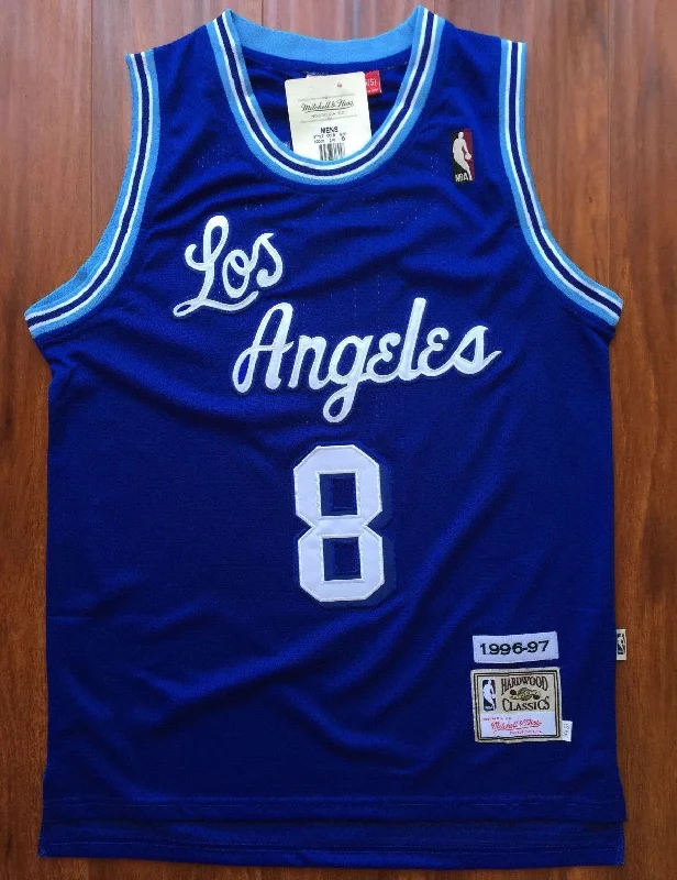 Men 8 Kobe Bryant Jersey Blue Christmas Los Angeles Lakers Swingman Jersey