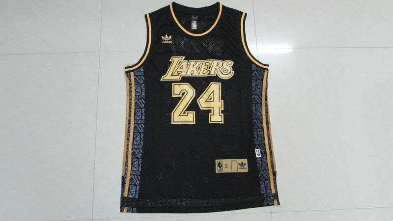 Men 24 Kobe Bryant Jersey Black Los Angeles Lakers Swingman Retro Jersey