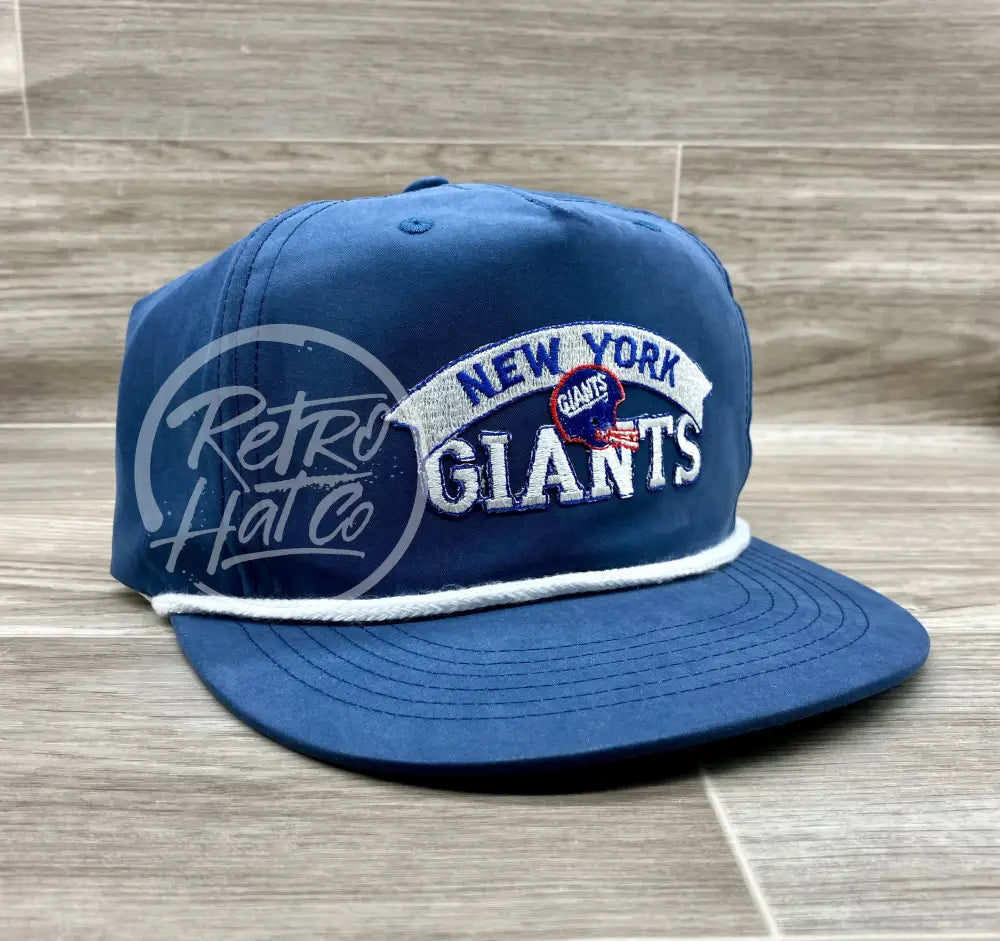 Vintage 90s New York Giants Patch on Retro Poly Rope Hat