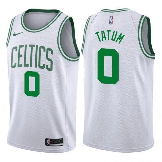 Men 0 Jayson Tatum Jersey White Boston Celtics Swingman Jersey Fanatics