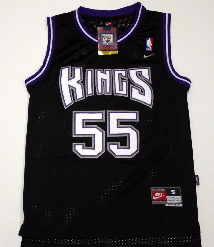 Men 55 Jason Williams Jersey Black Sacramento Kings Throwback Swingman