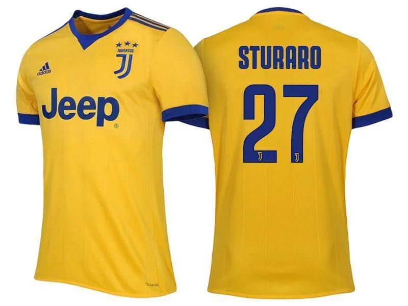 Men 27 Stefano Sturaro Jersey Away Soccer Juventus Jersey 2018 Serie A