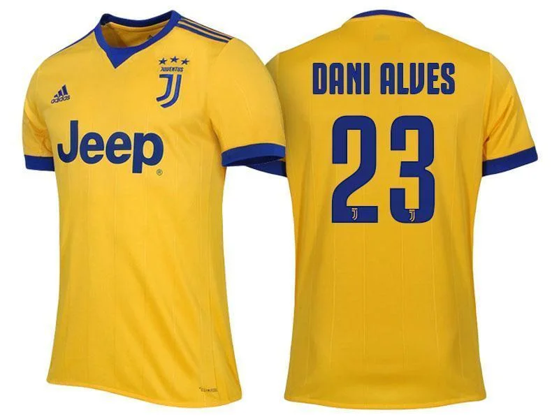 Men 23 Dani Alves Jersey Away Soccer Juventus Jersey 2018 Serie A