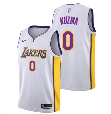 Men 0 Kyle Kuzma Jersey White Los Angeles Lakers Jersey Fanatics