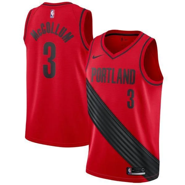 Men 3 C J McCollum Jersey Red Portland Trail Blazers Jersey Fanatics