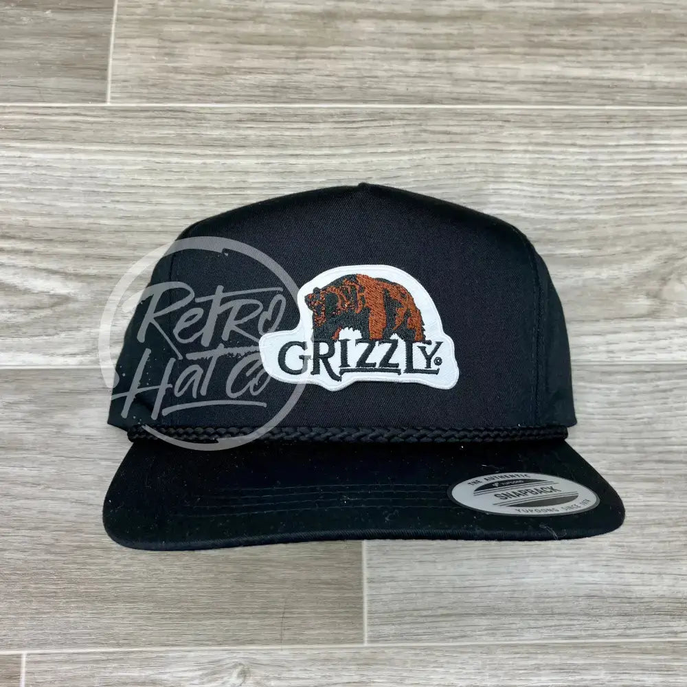 Grizzly Patch on Classic Rope Hat