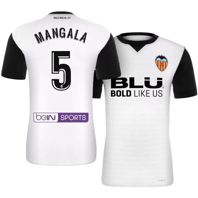 Men 5 Eliaquim Mangala Jersey Soccer Valencia Jersey 2018 LaLiga