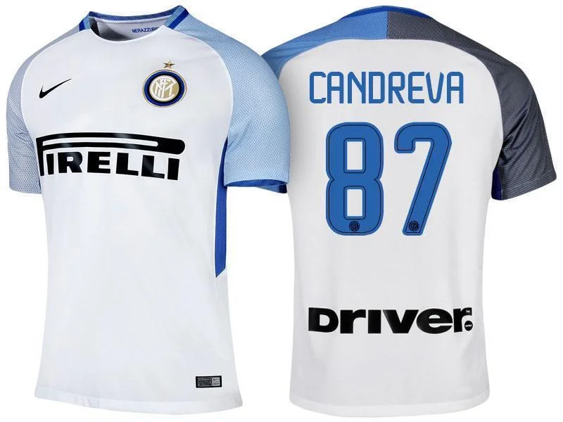 Men 87 Antonio Candreva Jersey Away Soccer Inter Milan FC Jersey 2018 Serie A