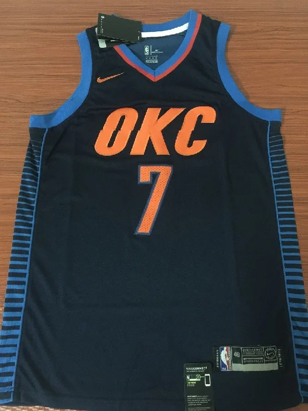 Men 7 Carmelo Anthony Jersey Blue Oklahoma City Thunder Fanatics