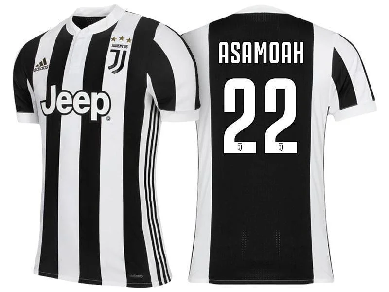 Men 22 Kwadwo Asamoah Jersey Home Soccer Juventus Jersey 2018 Serie A