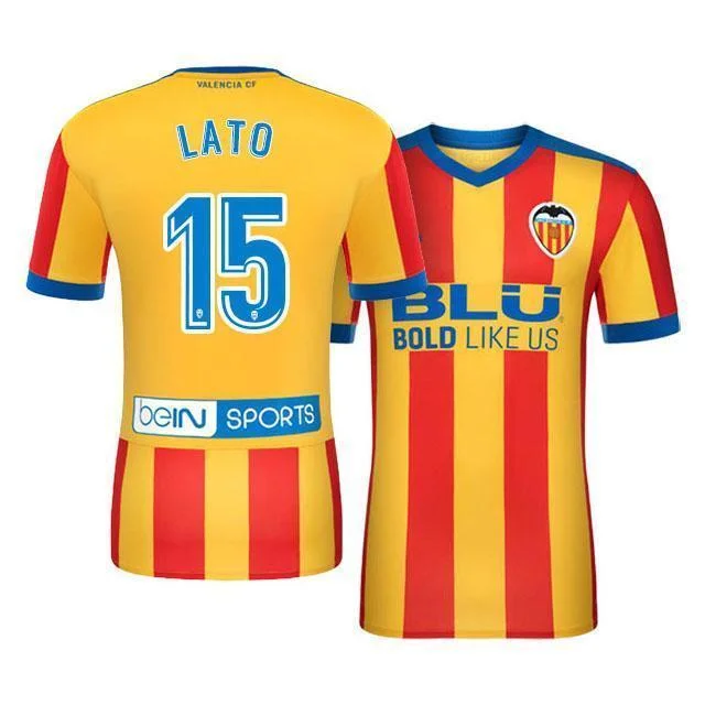 Men 15 Toni Lato Jersey Soccer Valencia Jersey 2018 LaLiga