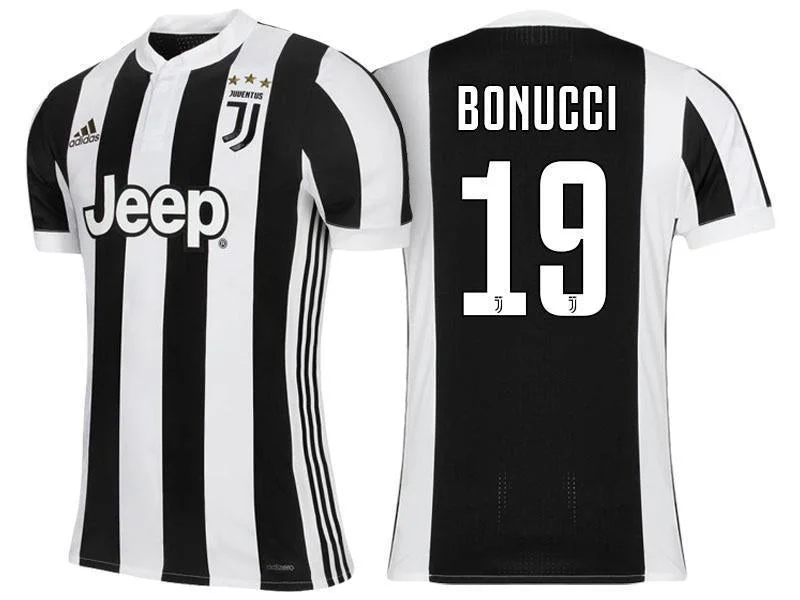 Men 19 Leonardo Bonucci Jersey Home Soccer Juventus Jersey 2018 Serie A