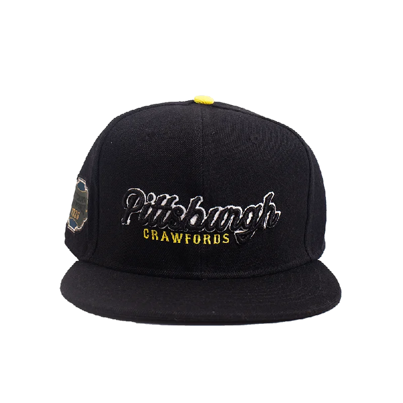 PITTSBURGH CRAWFORDS BLACK SNAPBACK HAT