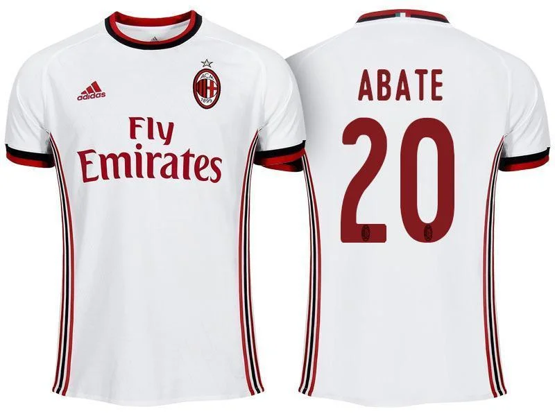 Men 20 Ignazio Abate Jersey Away Soccer AC Milan Jersey 2018 Serie A