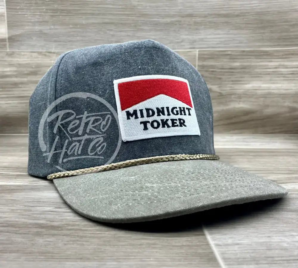 Midnight Toker Patch on Stonewashed Rope Hat