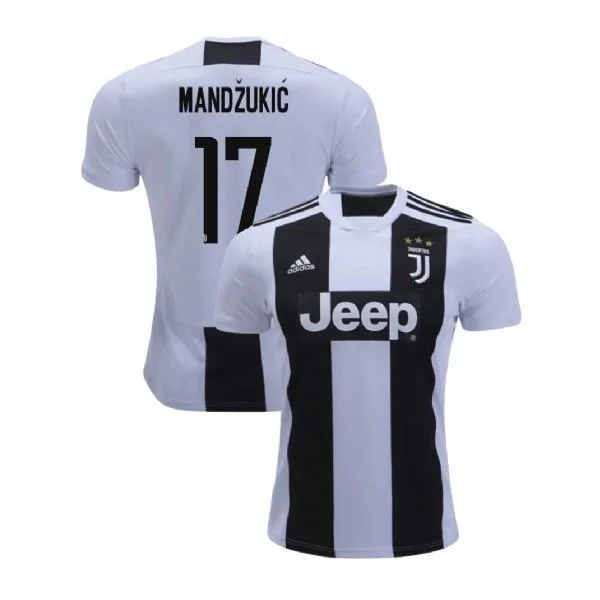 Men 17 Mario Mandzukic Jersey Home Soccer Juventus Jersey 2019 Serie A