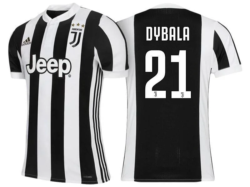 Men 21 Paulo Dybala Jersey Home Soccer Juventus Jersey 2018 Serie A