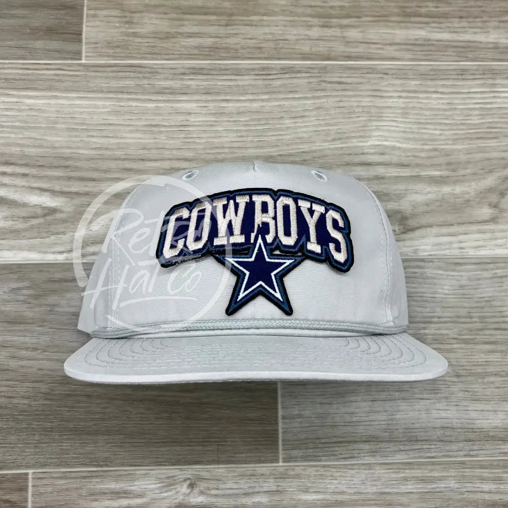 Retro Dallas Cowboys Arch Patch on Smoke Gray Rope Hat