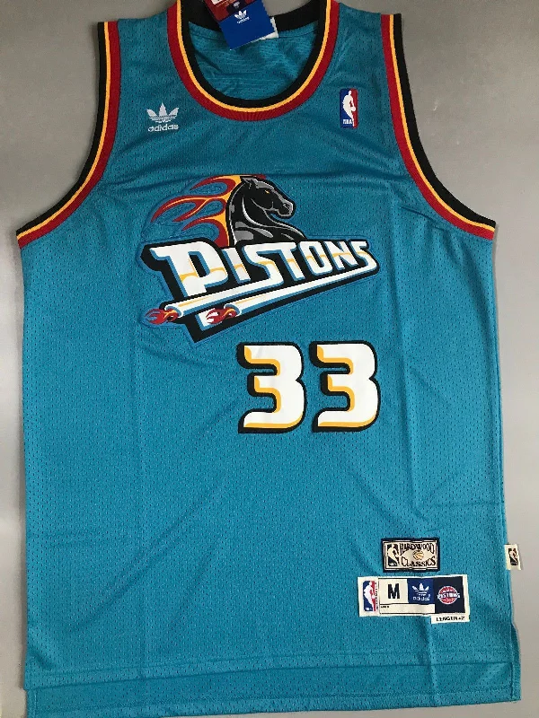 Men 33 Grant Hill Jersey Green Detroit Pistons Throwback Swingman Fanatics