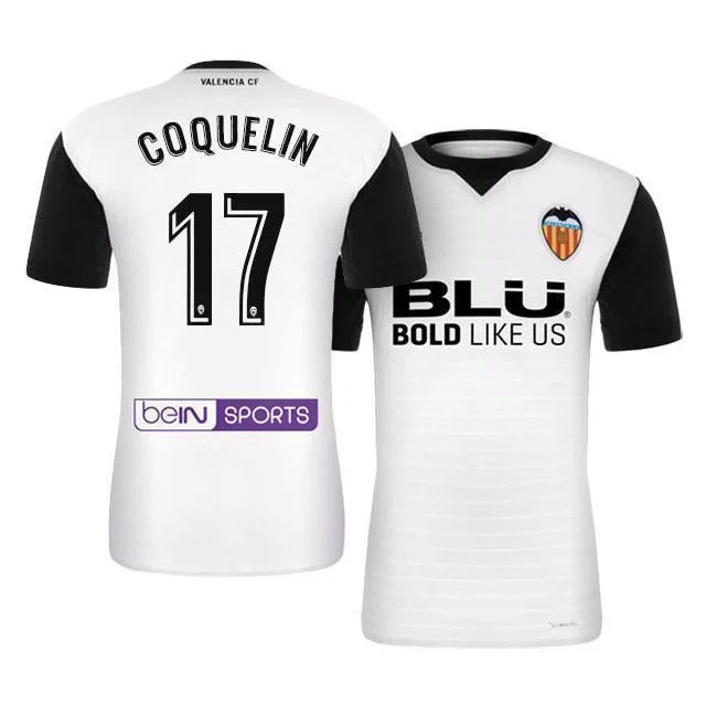 Men 17 Francis Coquelin Jersey Soccer Valencia Jersey 2018 LaLiga