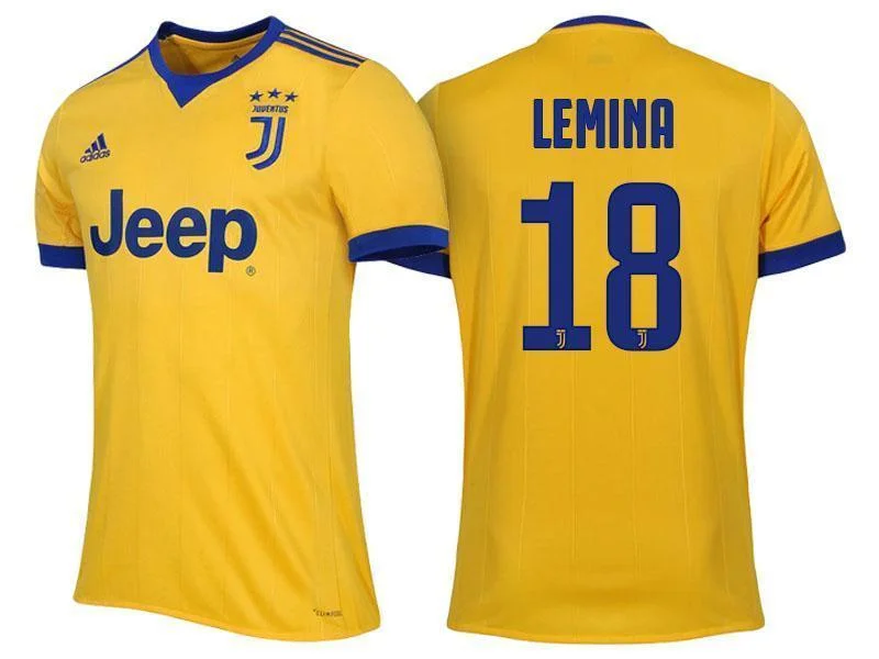 Men 18 Mario Lemina Jersey Away Soccer Juventus Jersey 2018 Serie A