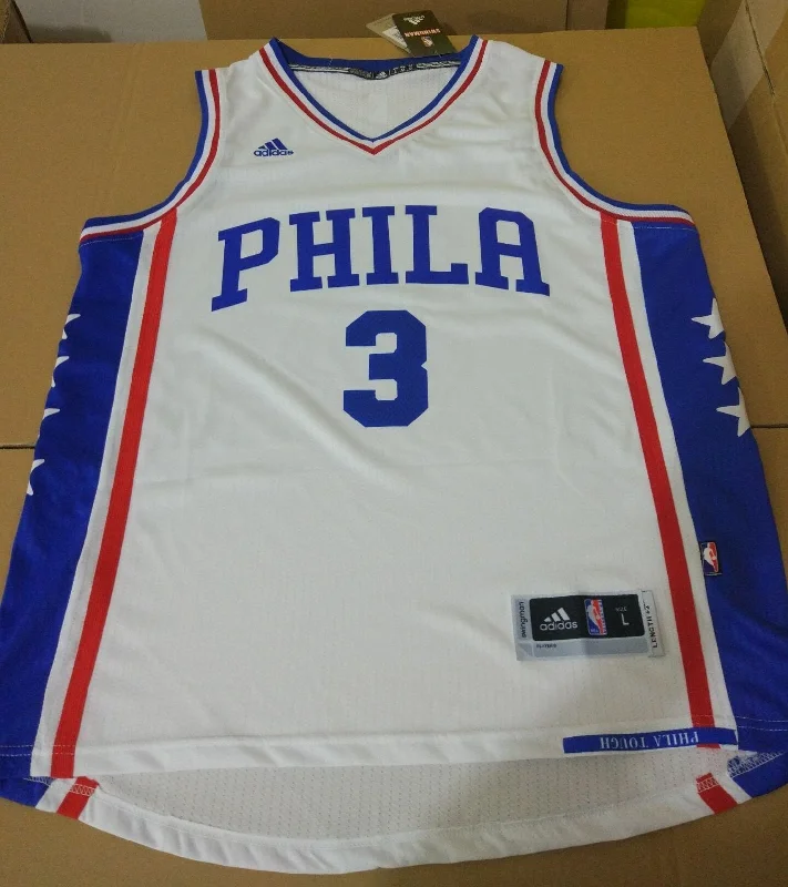 Men 3 Allen Iverson Jersey White Philadelphia 76ers Jersey Fanatics