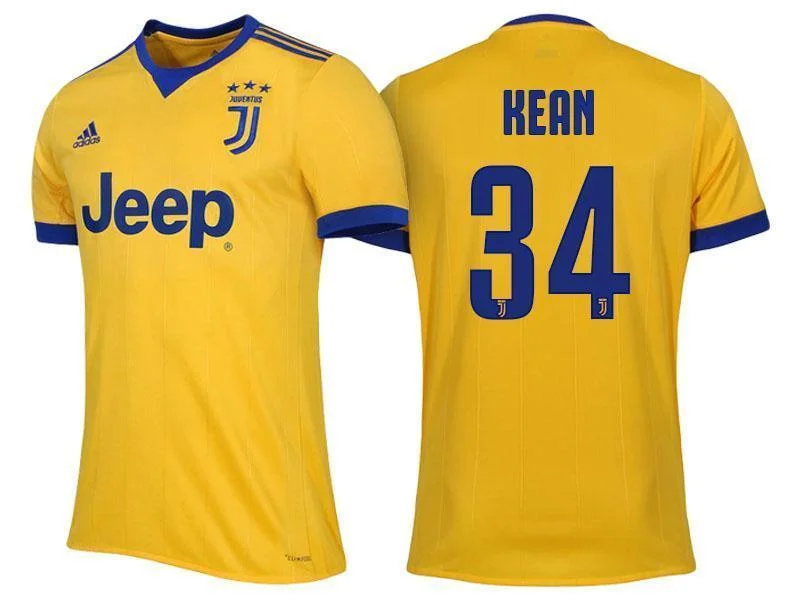 Men 34 Moise Kean Jersey Away Soccer Juventus Jersey 2018 Serie A