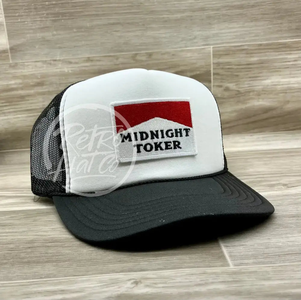 Midnight Toker on Black/White Meshback Trucker Hat