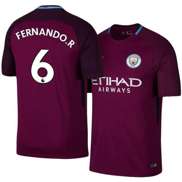 Men 6 Fernando Reges Jersey Away Soccer Manchester City Jersey Premier League