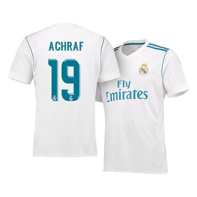 Men 19 Achraf Hakimi Jersey Soccer Real Madrid Jersey 2018 LaLiga