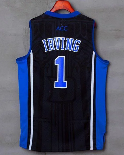 Men 1 Kyrie Irving Jersey Duke Blue Devils Jersey Throwback Swingman