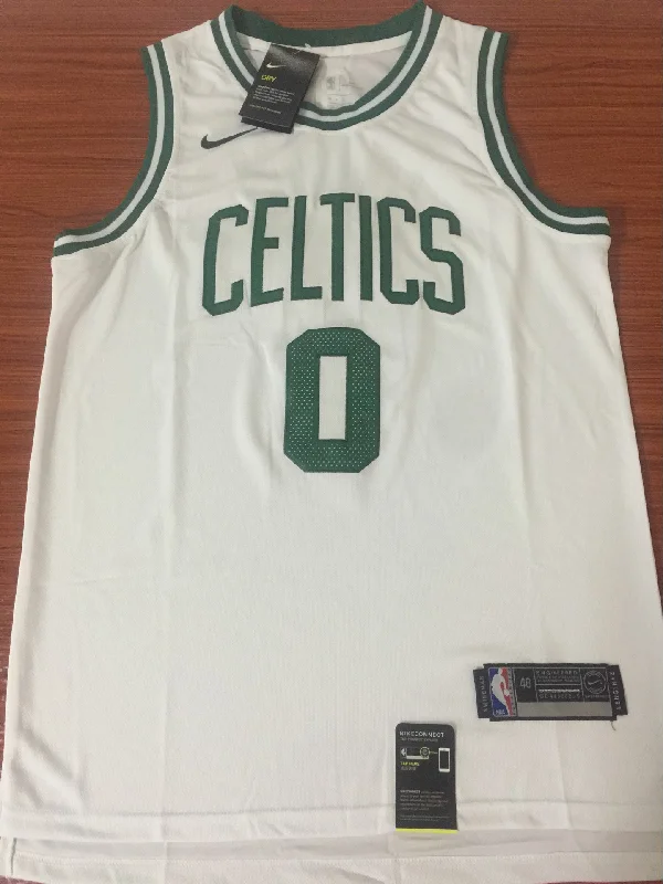 Men 0 Jayson Tatum Jersey White Boston Celtics Jersey Swingman Fanatics