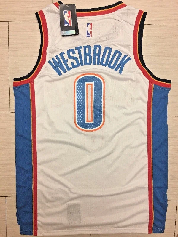 Men 0 Russell Westbrook Jersey White Oklahoma City Thunder Fanatics