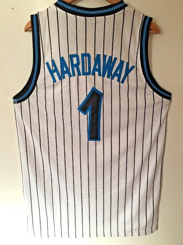 Men 1 Penny Hardaway Jersey White Orlando Magic Thowback Swingman Jersey