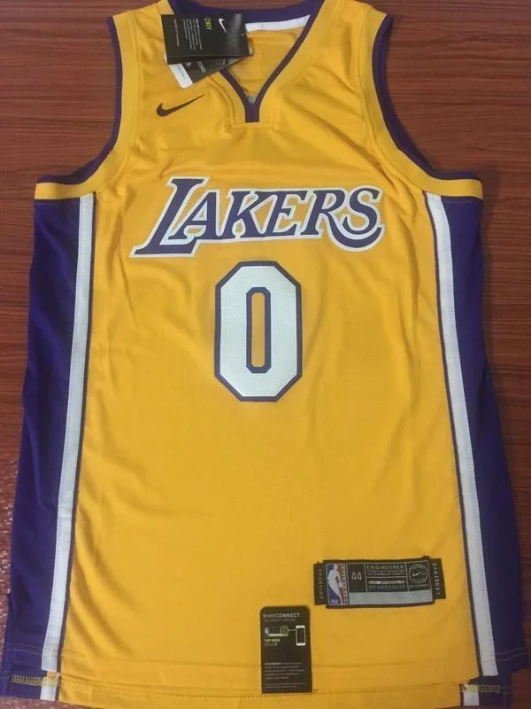 Men 0 Kyle Kuzma Jersey Yellow Los Angeles Lakers Swingman Fanatics