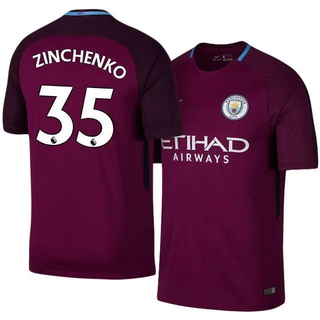 Men 35 Oleksandr Zinchenko Jersey Away Soccer Manchester City Jersey Premier League