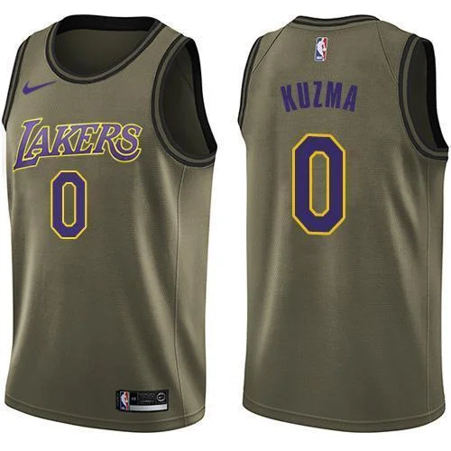 Men 0 Kyle Kuzma Jersey Gray Los Angeles Lakers Swingman Fanatics