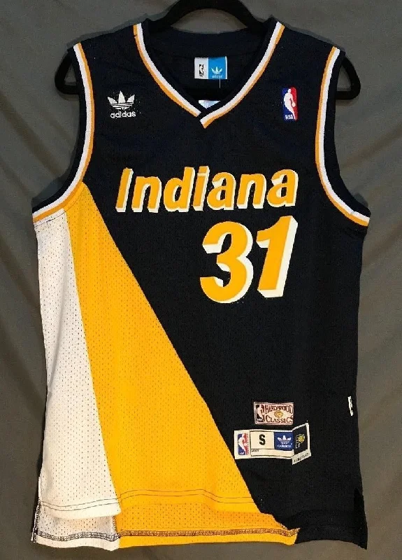 Men 31 Reggie Miller Jersey Indiana Pacers Jersey Throwback Swingman