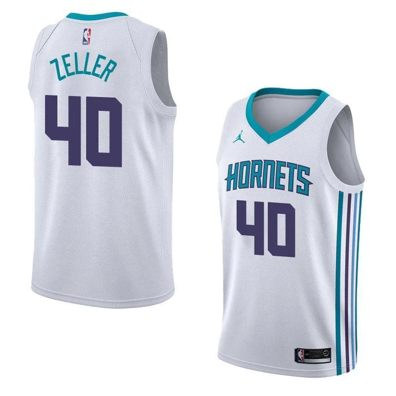 Men 40 Cody Zeller Jersey White Charlotte Hornets Jersey Fanatics