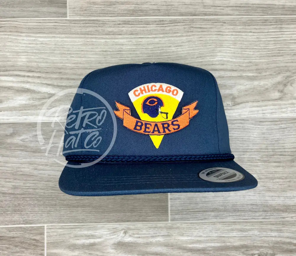 Vintage 90s Chicago Bears Pennant on Blue Classic Rope Hat