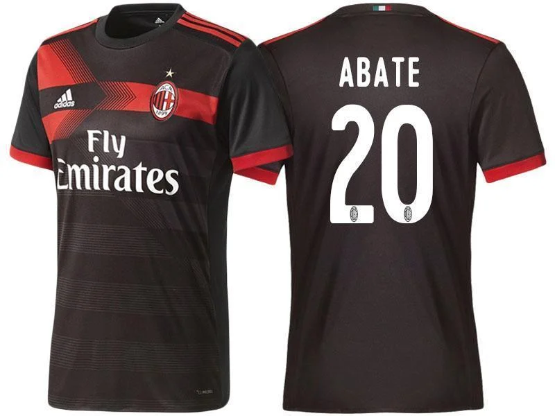 Men 20 Ignazio Abate Jersey Away Soccer AC Milan Jersey 2018 Serie A